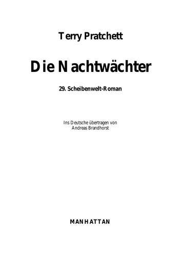 Pratchett, Terry: Der Nachtwa chter (German language, 2003, Manhattan)