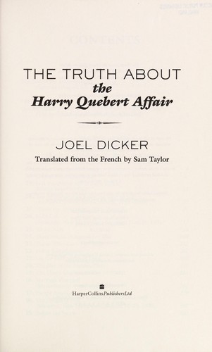 Joel Dicker: The truth about the Harry Quebert affair (2014)